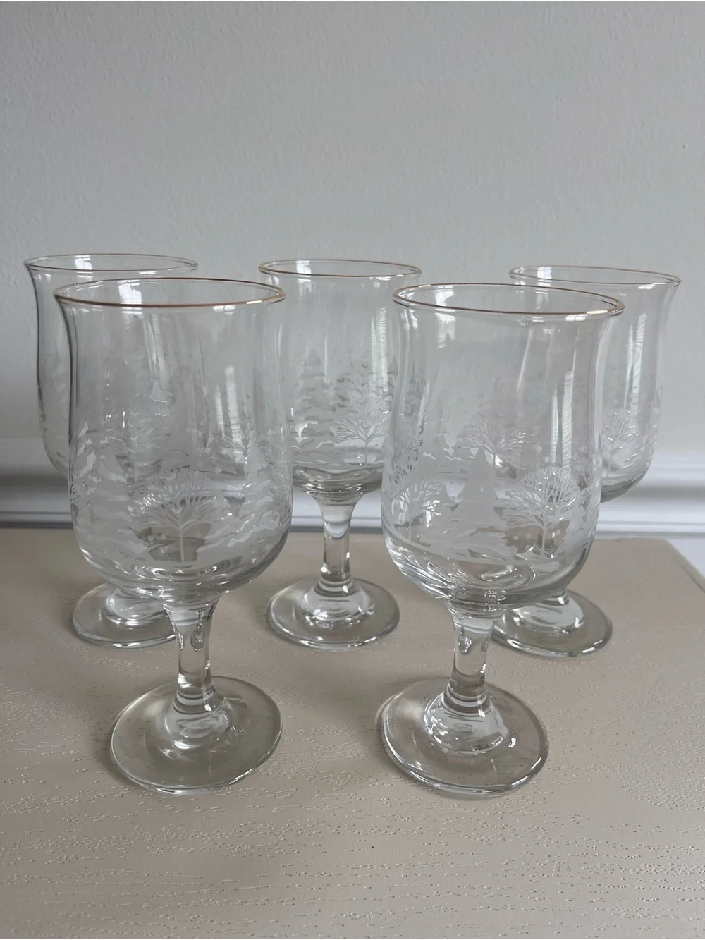 Vintage Libbey Holiday Holiday Glasses, Set of 5